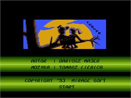 Title screen of Tusker on the Atari 8-bit.