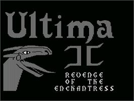Title screen of Ultima 2 - Revenge Of The Enchantress on the Atari 8-bit.