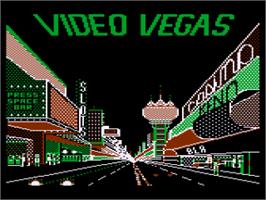 Title screen of Video Vegas on the Atari 8-bit.