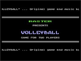 Title screen of Volleyball on the Atari 8-bit.