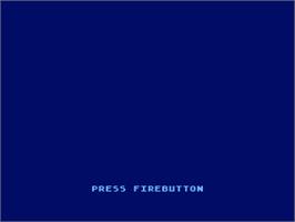 Title screen of Voyager on the Atari 8-bit.