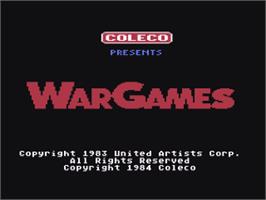 Title screen of Wargames on the Atari 8-bit.