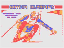 Title screen of Winter Olympics on the Atari 8-bit.