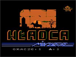 Title screen of Wladca on the Atari 8-bit.