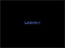 Title screen of Worms on the Atari 8-bit.