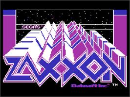 Title screen of Zaxxon on the Atari 8-bit.