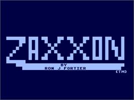 Title screen of Zaxxon on the Atari 8-bit.