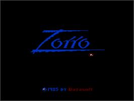 Title screen of Zorro on the Atari 8-bit.