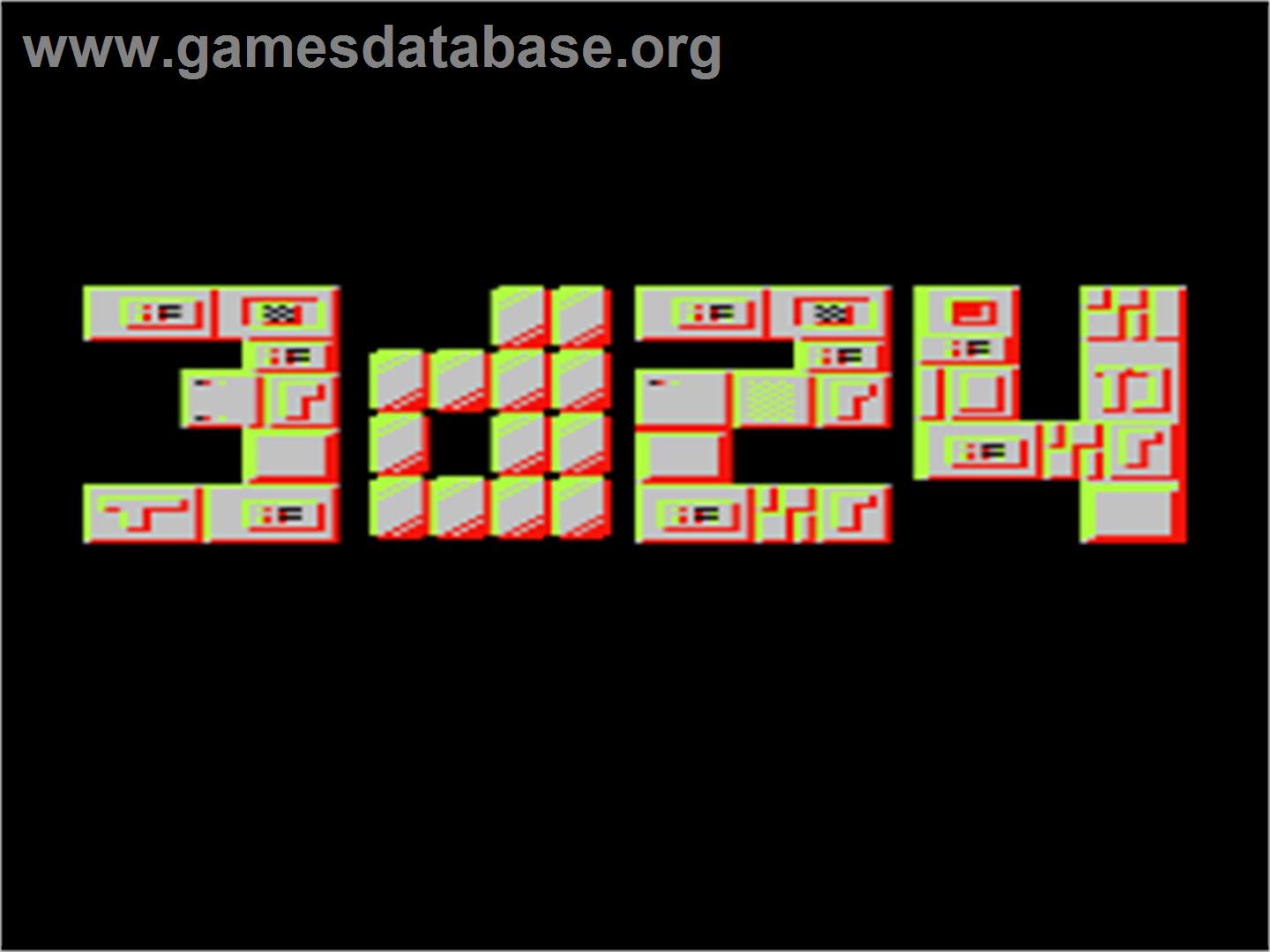 3d24 - Atari 8-bit - Artwork - Title Screen