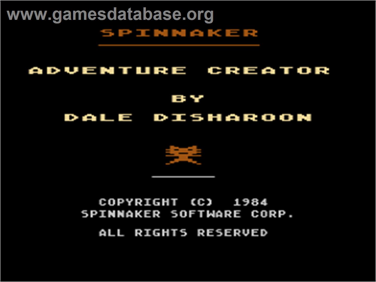 Adventure Creator - Atari 8-bit - Artwork - Title Screen