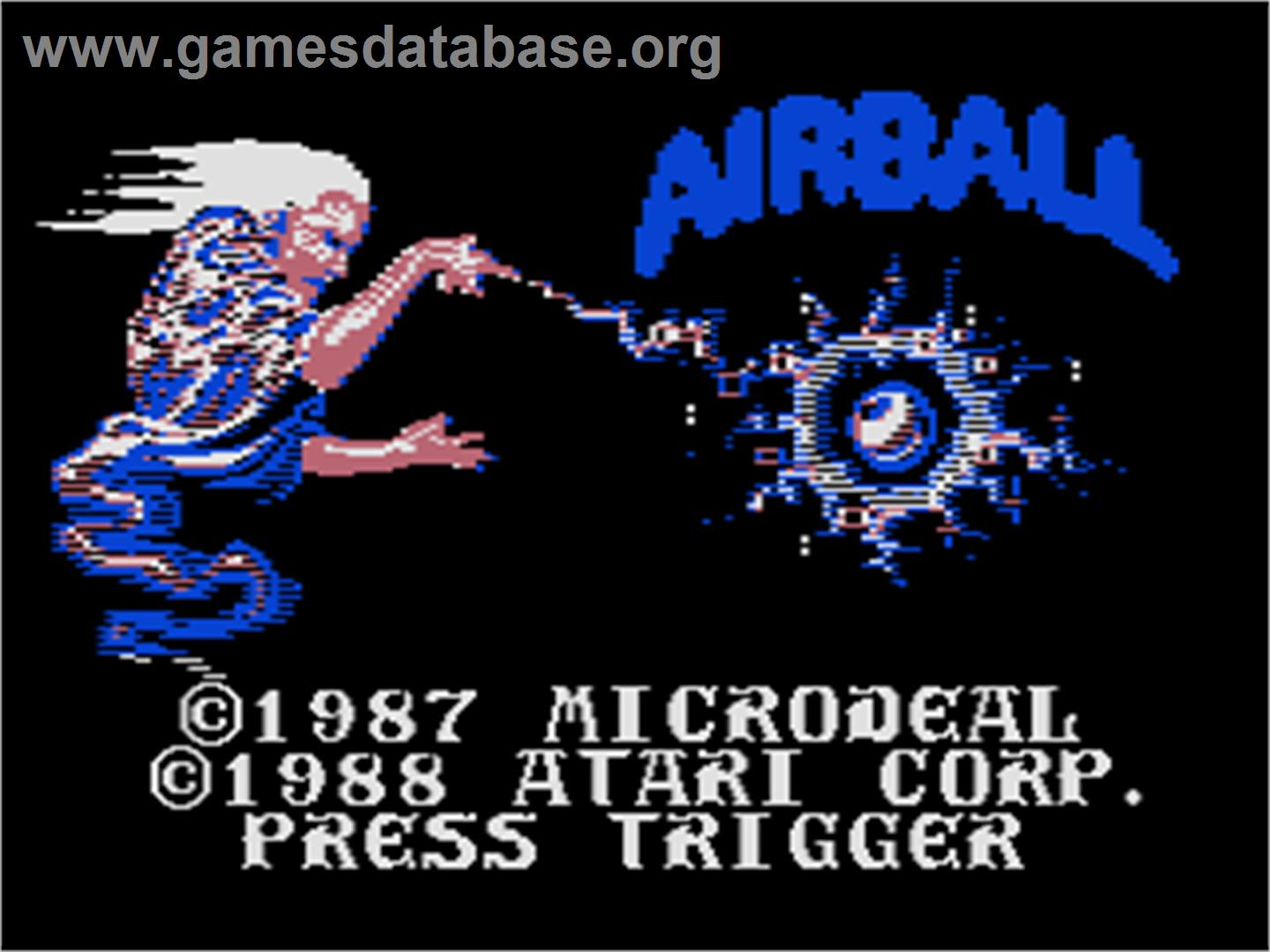 Airball - Atari 8-bit - Artwork - Title Screen