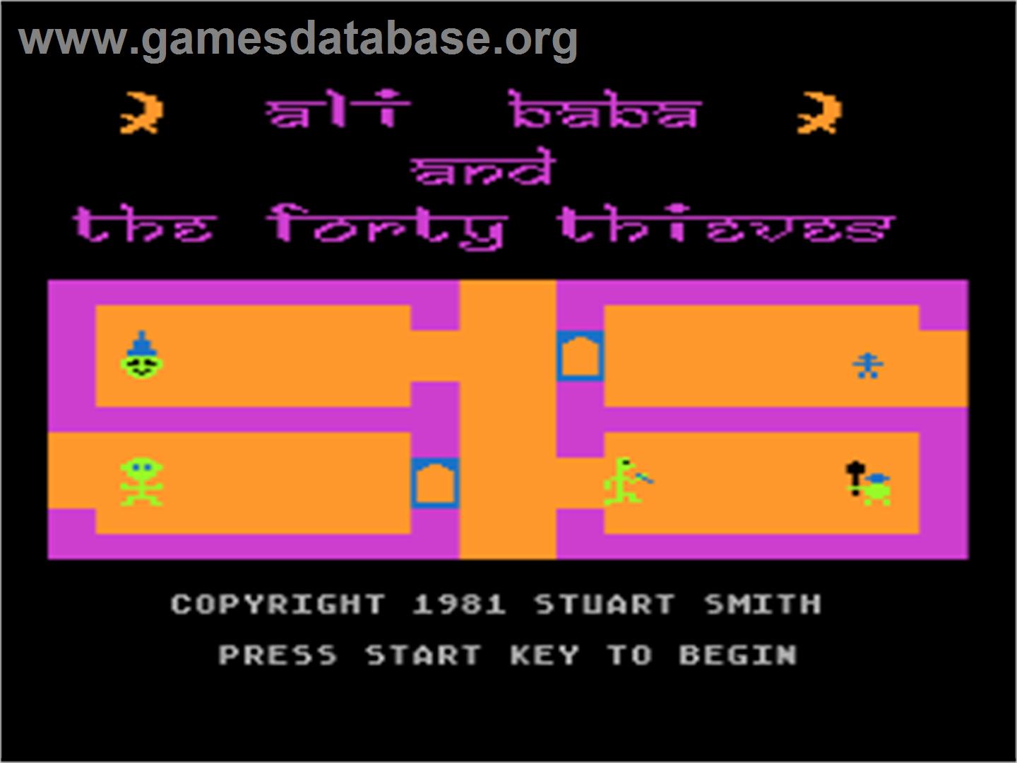 Ali Baba and the Forty Thieves - Atari 8-bit - Artwork - Title Screen