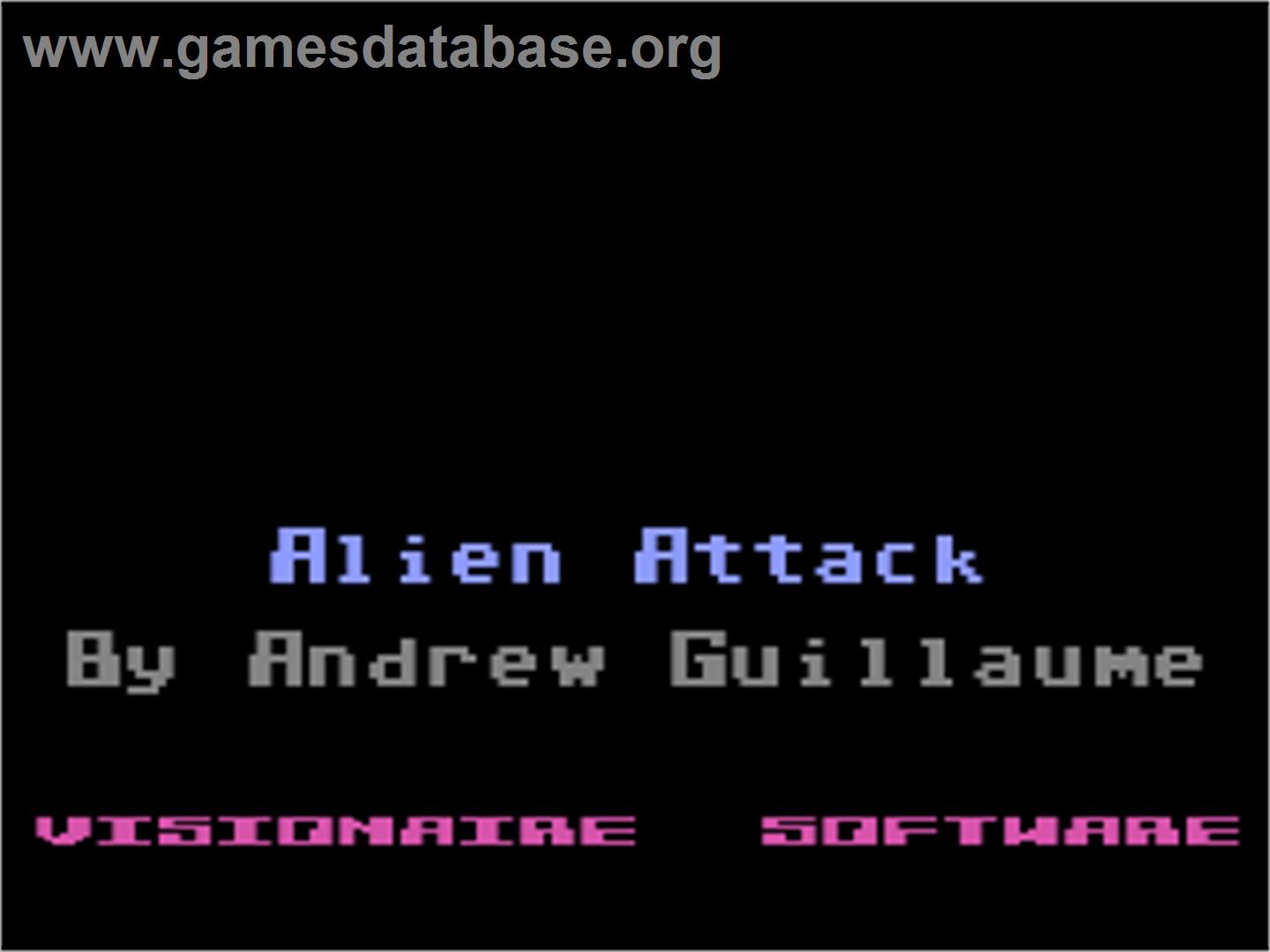 Alien Attack - Atari 8-bit - Artwork - Title Screen