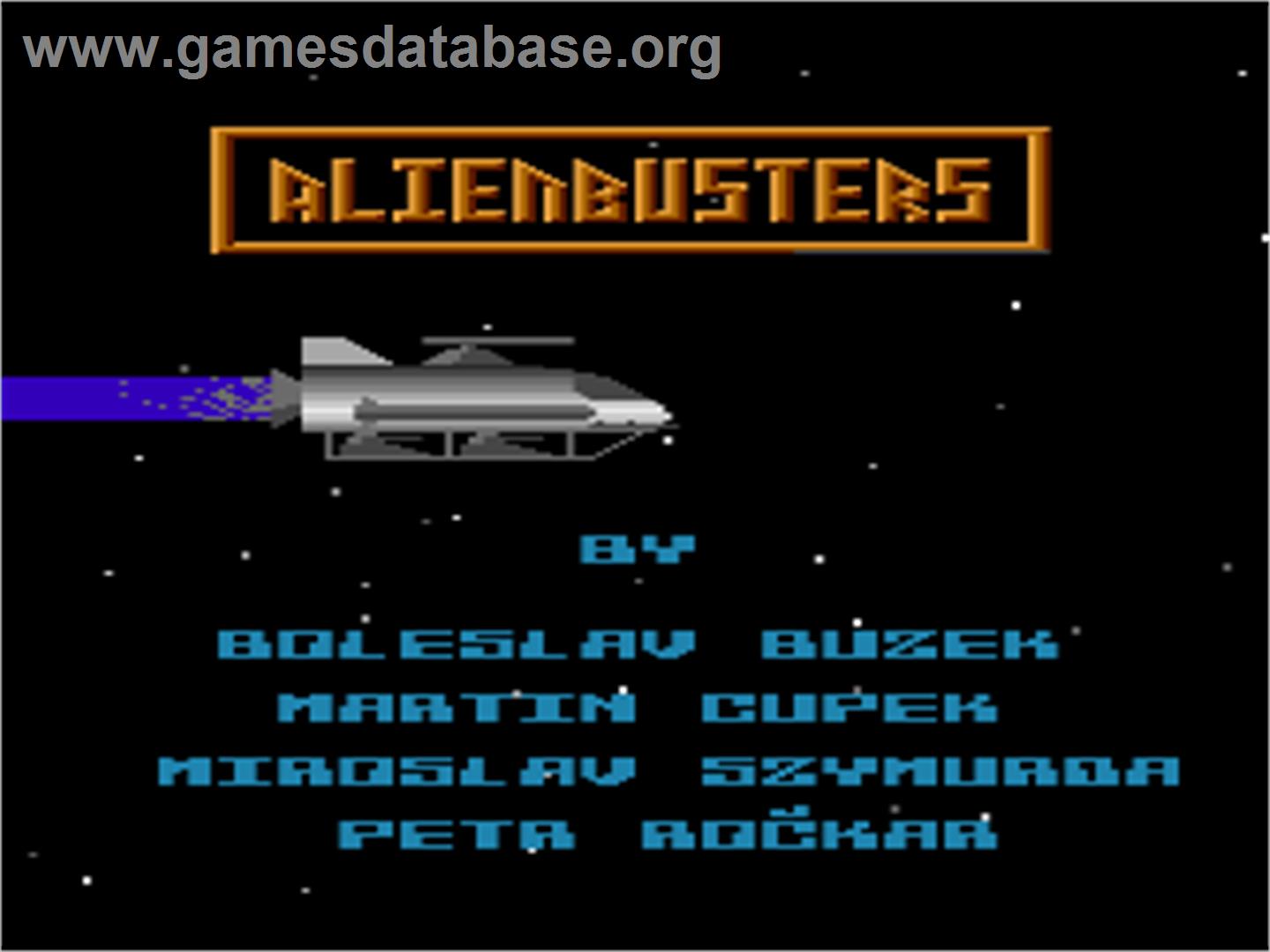 Alienbusters - Atari 8-bit - Artwork - Title Screen