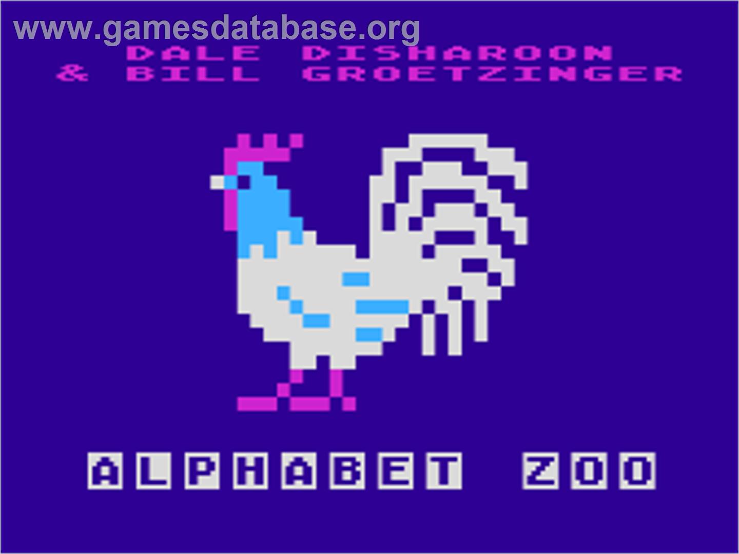Alphabet Zoo - Atari 8-bit - Artwork - Title Screen
