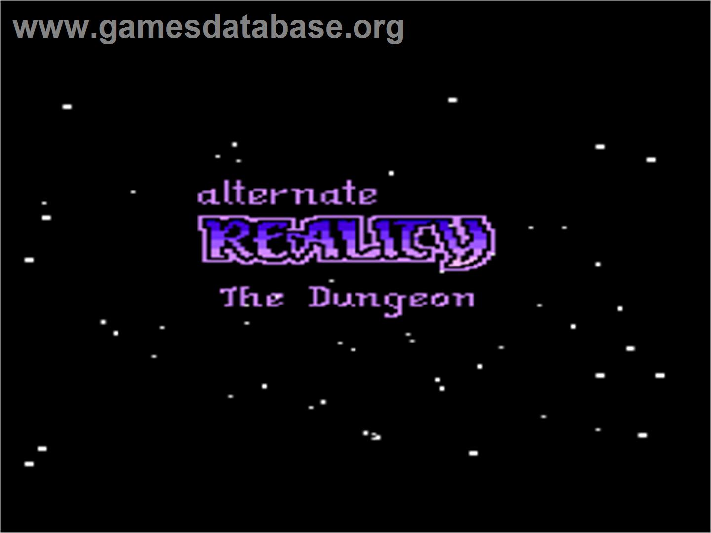 Alternate Reality The Dungeon Atari 8 bit Artwork Title Screen