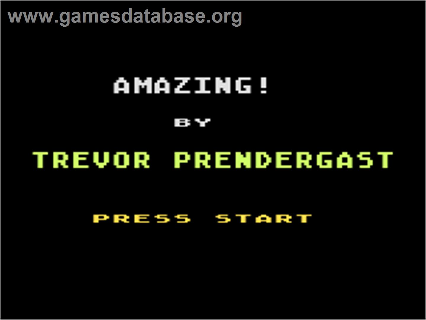 Amazing! - Atari 8-bit - Artwork - Title Screen