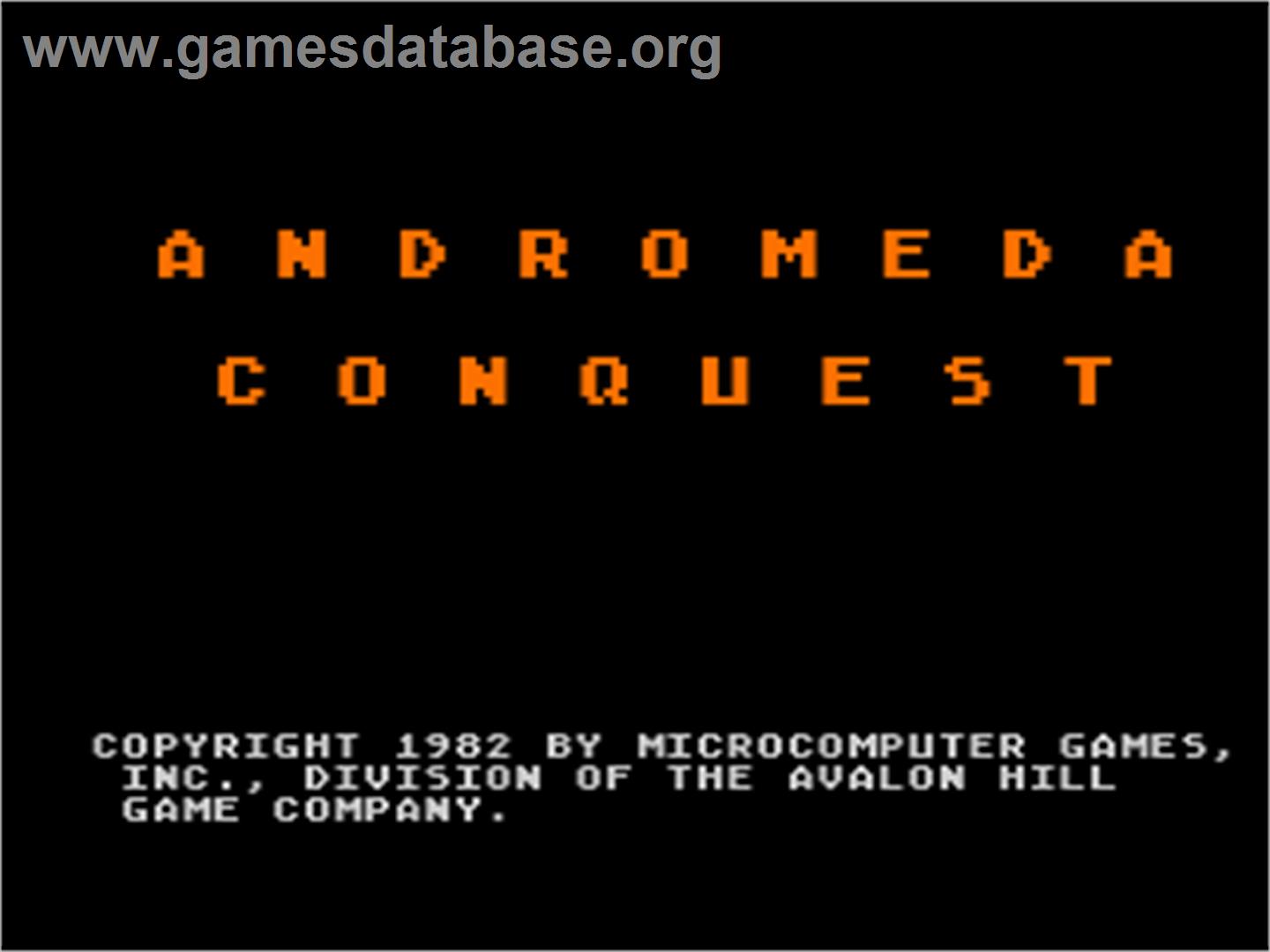 Andromeda Conquest - Atari 8-bit - Artwork - Title Screen