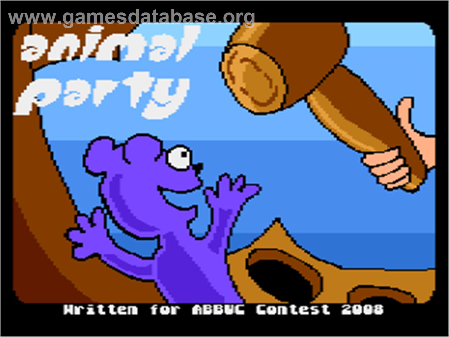 Animal Party - Atari 8-bit - Artwork - Title Screen