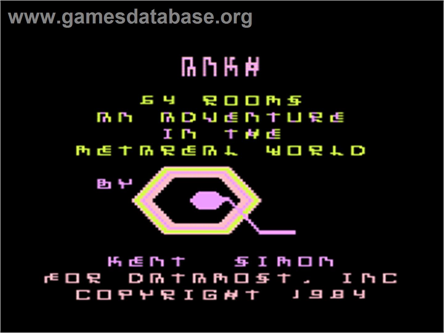 Ankh - Atari 8-bit - Artwork - Title Screen