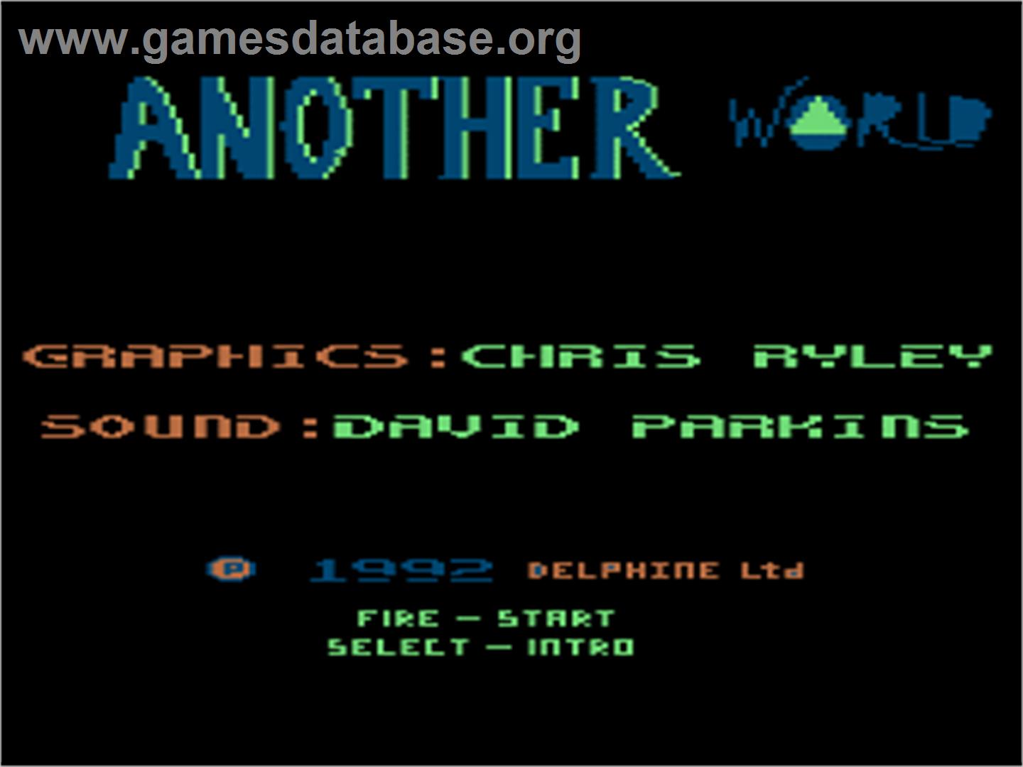 Another World - Atari 8-bit - Artwork - Title Screen