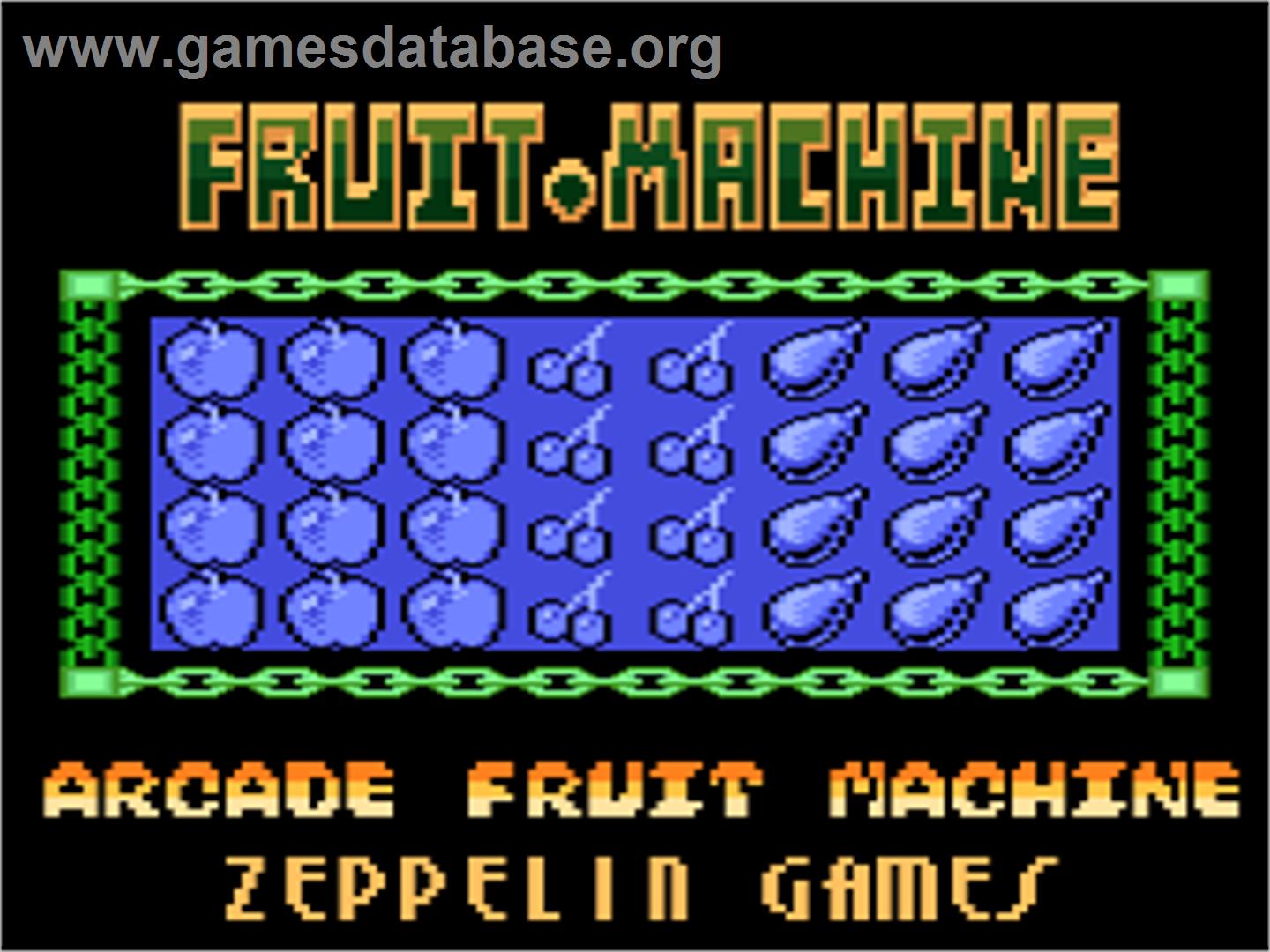 Arcade Fruit Machine - Atari 8-bit - Artwork - Title Screen