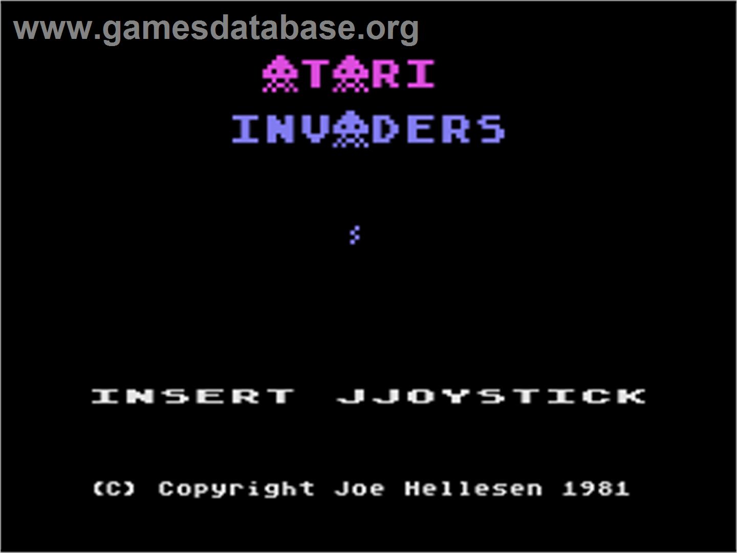 Atari Invaders - Atari 8-bit - Artwork - Title Screen