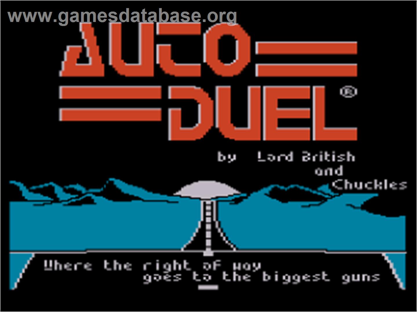 AutoDuel - Atari 8-bit - Artwork - Title Screen