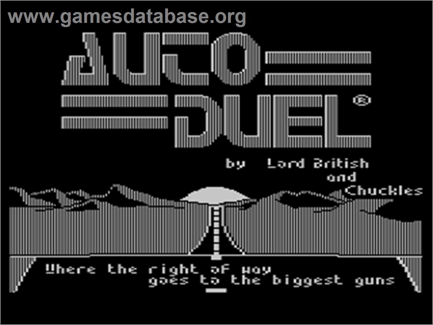 Auto Duel - Atari 8-bit - Artwork - Title Screen