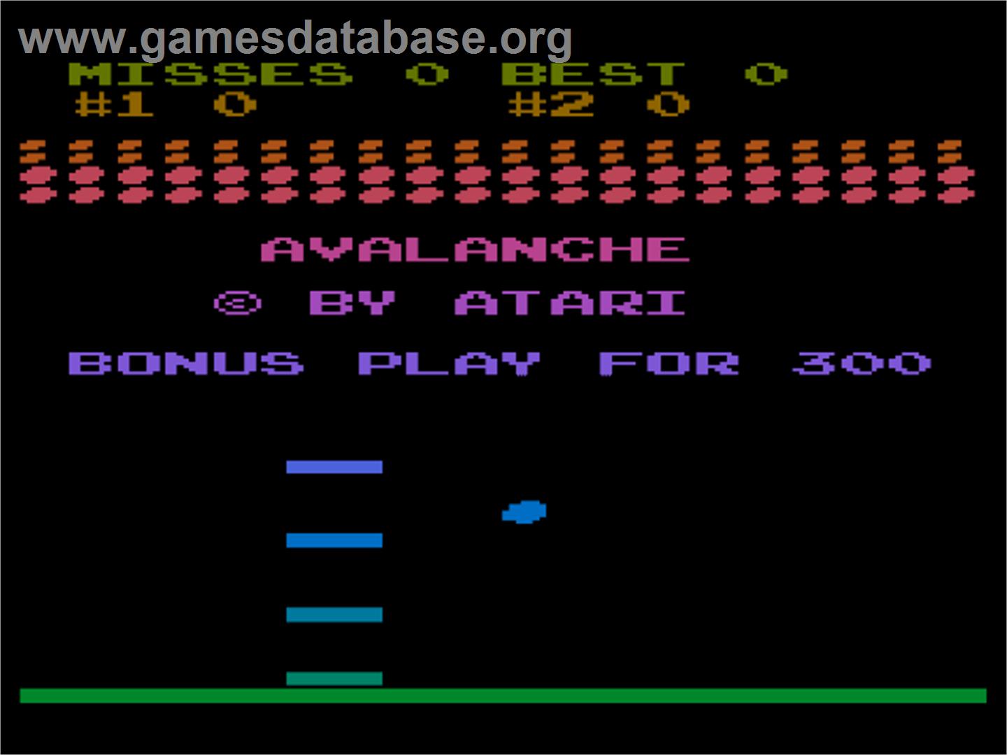 Avalanche - Atari 8-bit - Artwork - Title Screen