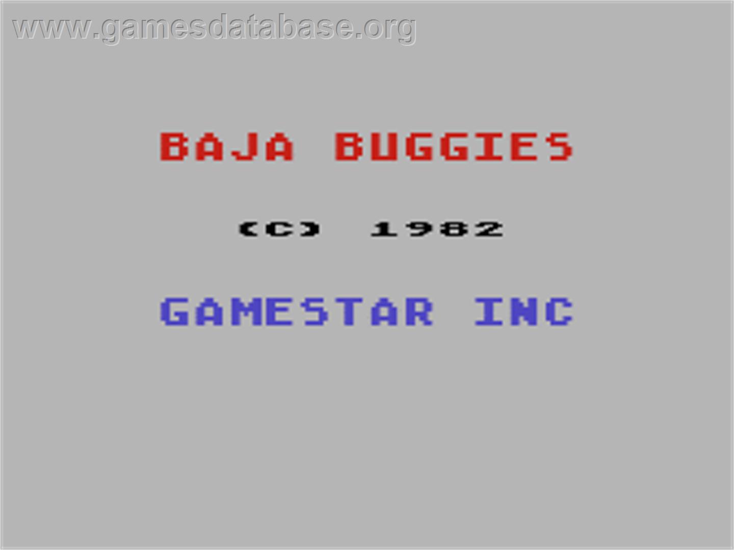 Baja Buggies - Atari 8-bit - Artwork - Title Screen