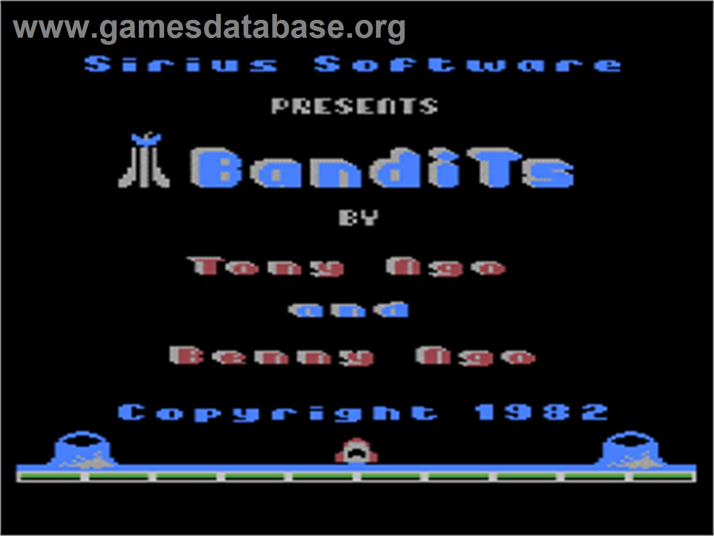Bandits - Atari 8-bit - Artwork - Title Screen