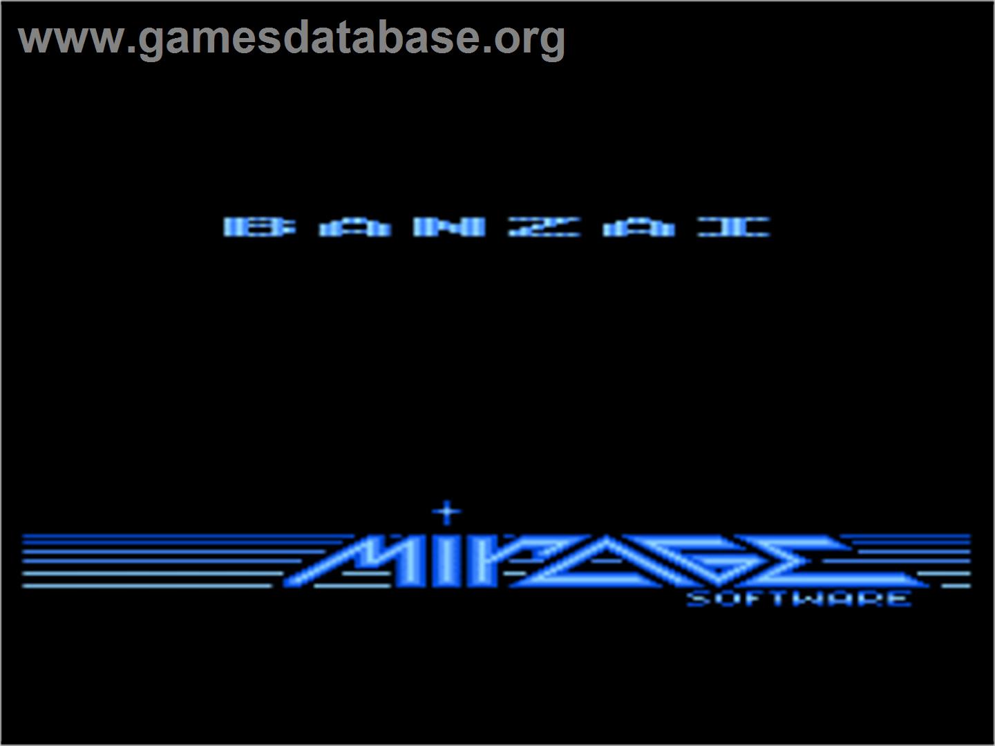 Banzai - Atari 8-bit - Artwork - Title Screen