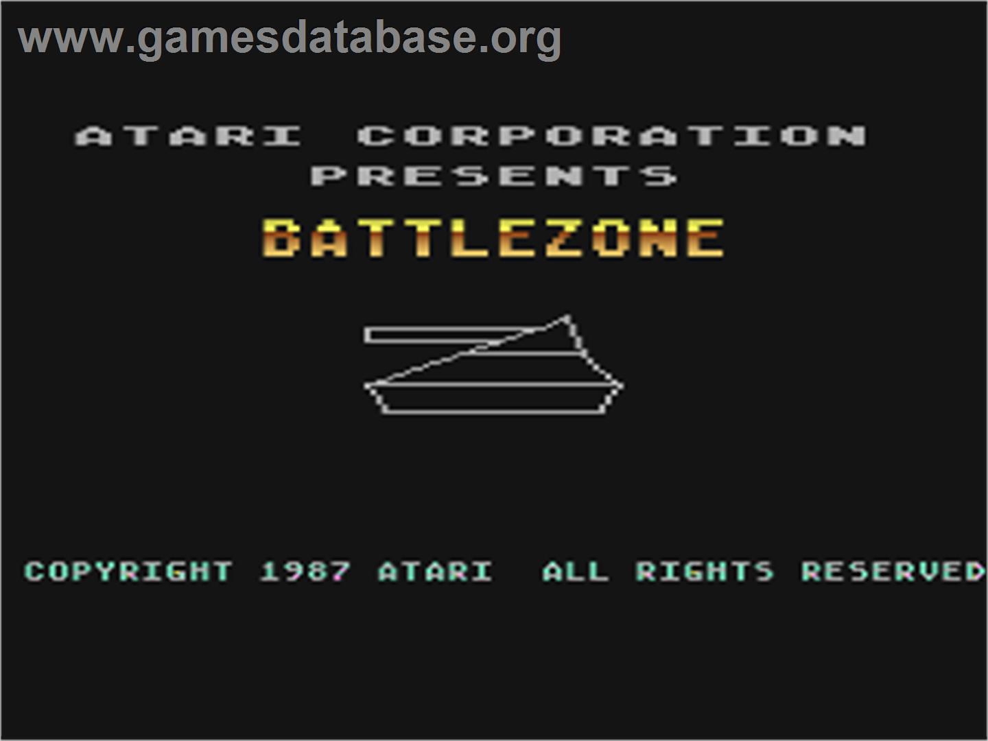 BattleZone - Atari 8-bit - Artwork - Title Screen