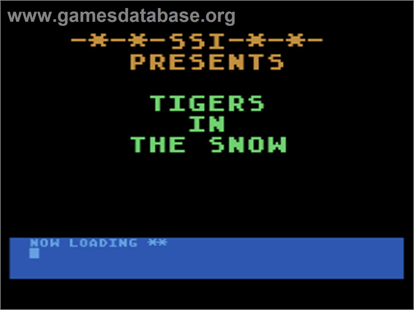 Battle Of The Bulge, The - Tigers In The Snow - Atari 8-bit - Artwork - Title Screen
