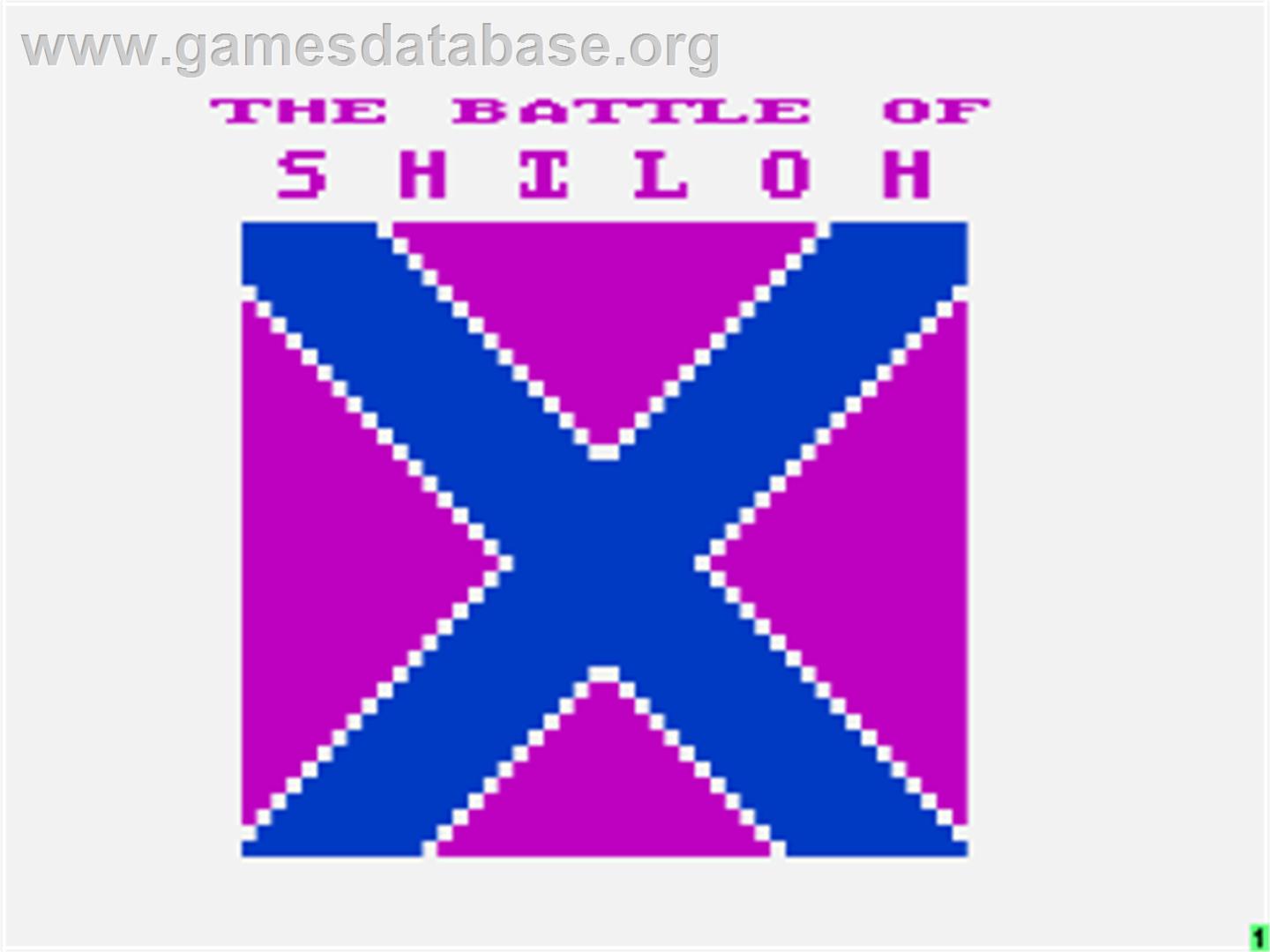 Battle of Shiloh - Atari 8-bit - Artwork - Title Screen