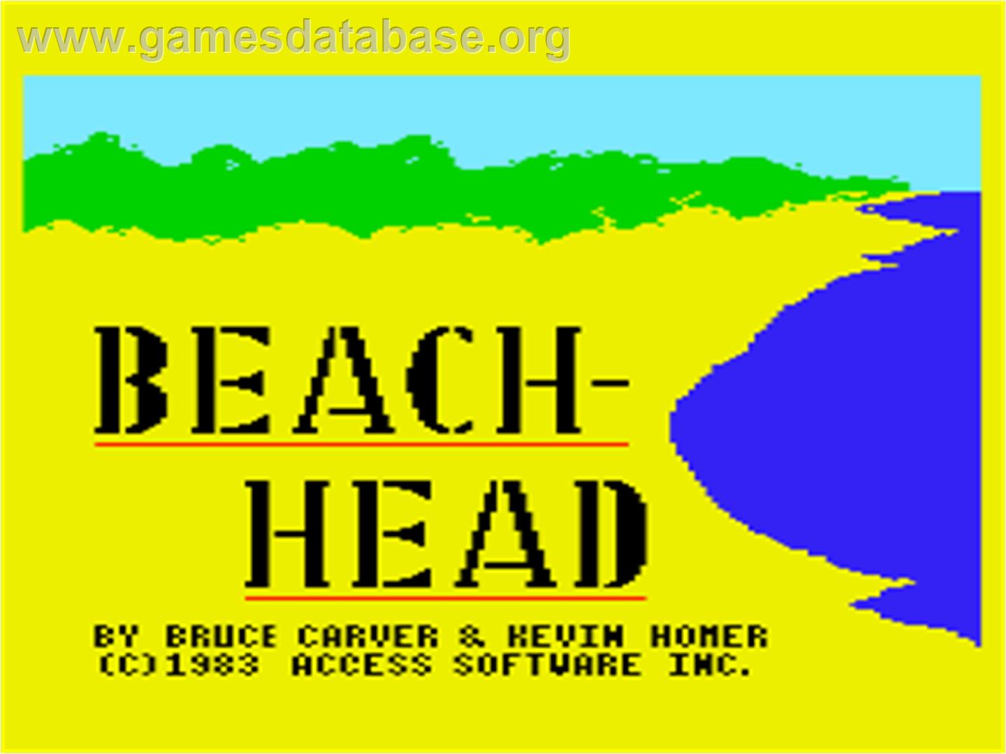 Beach Head - Atari 8-bit - Artwork - Title Screen