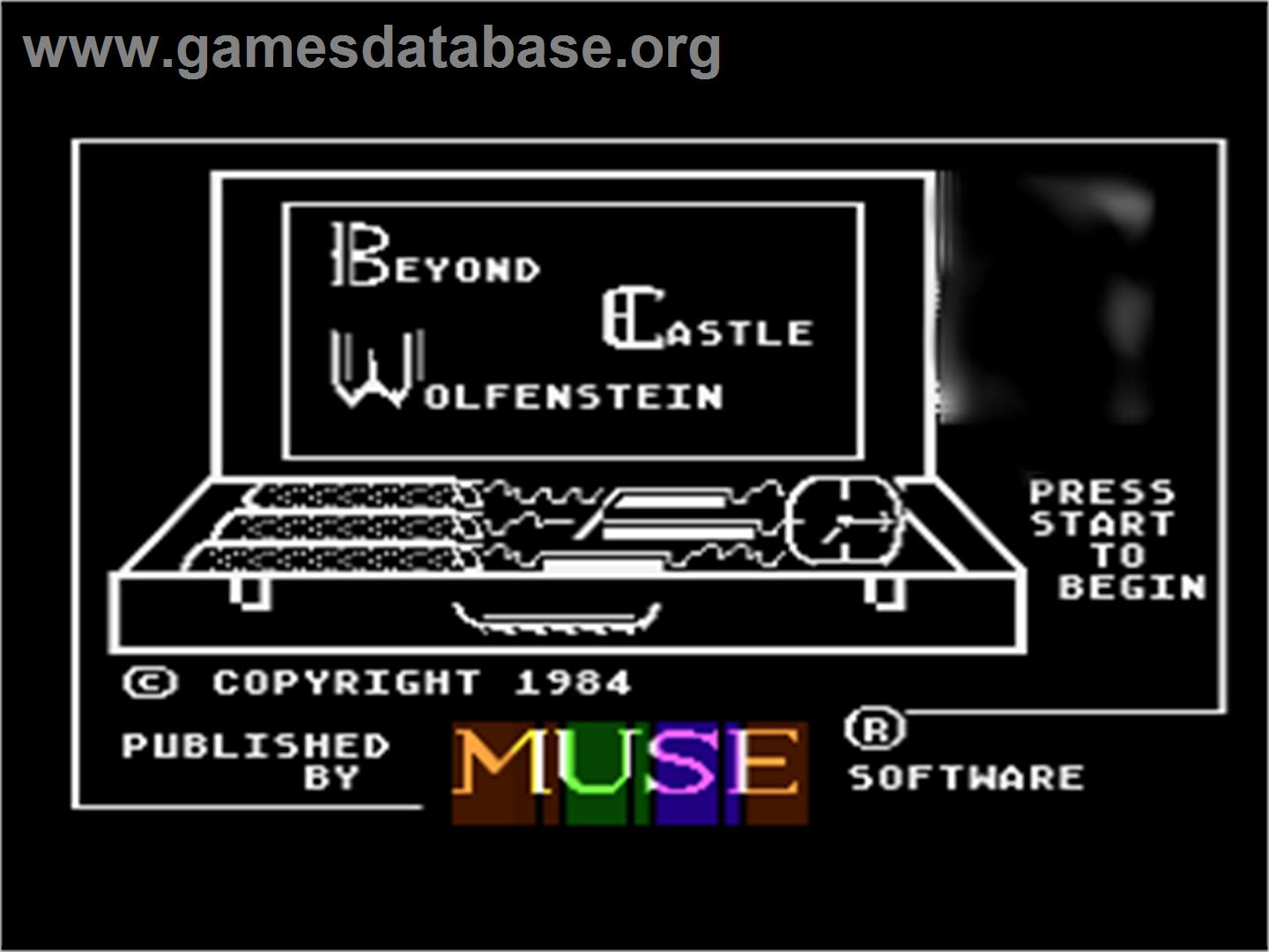 Beyond Castle Wolfenstein - Atari 8-bit - Artwork - Title Screen