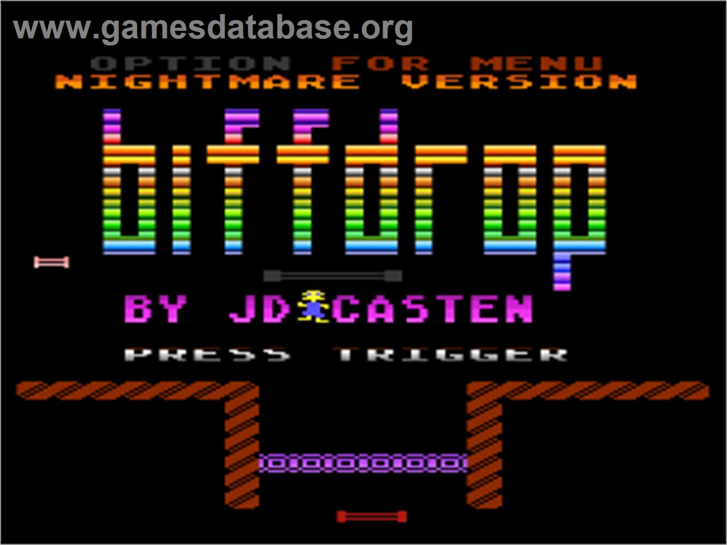 Biffdrop - Atari 8-bit - Artwork - Title Screen