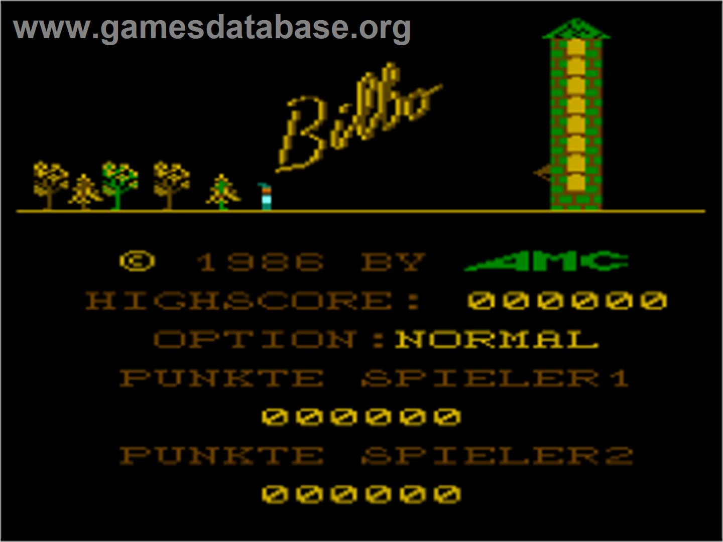 Bilbo - Atari 8-bit - Artwork - Title Screen
