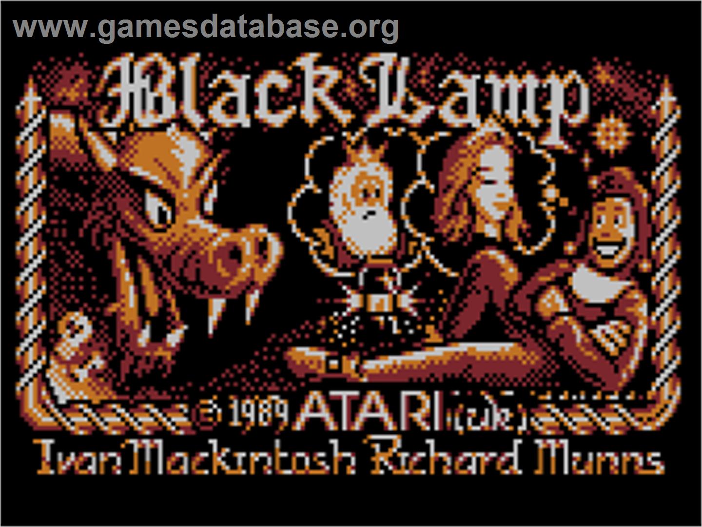 Black Lamp - Atari 8-bit - Artwork - Title Screen