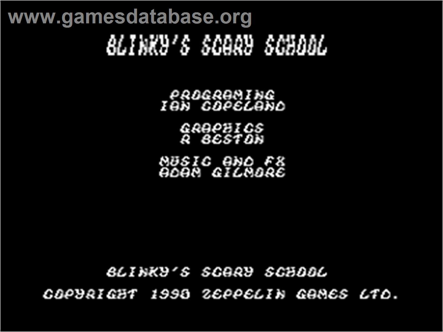 Blinky's Scary School - Atari 8-bit - Artwork - Title Screen