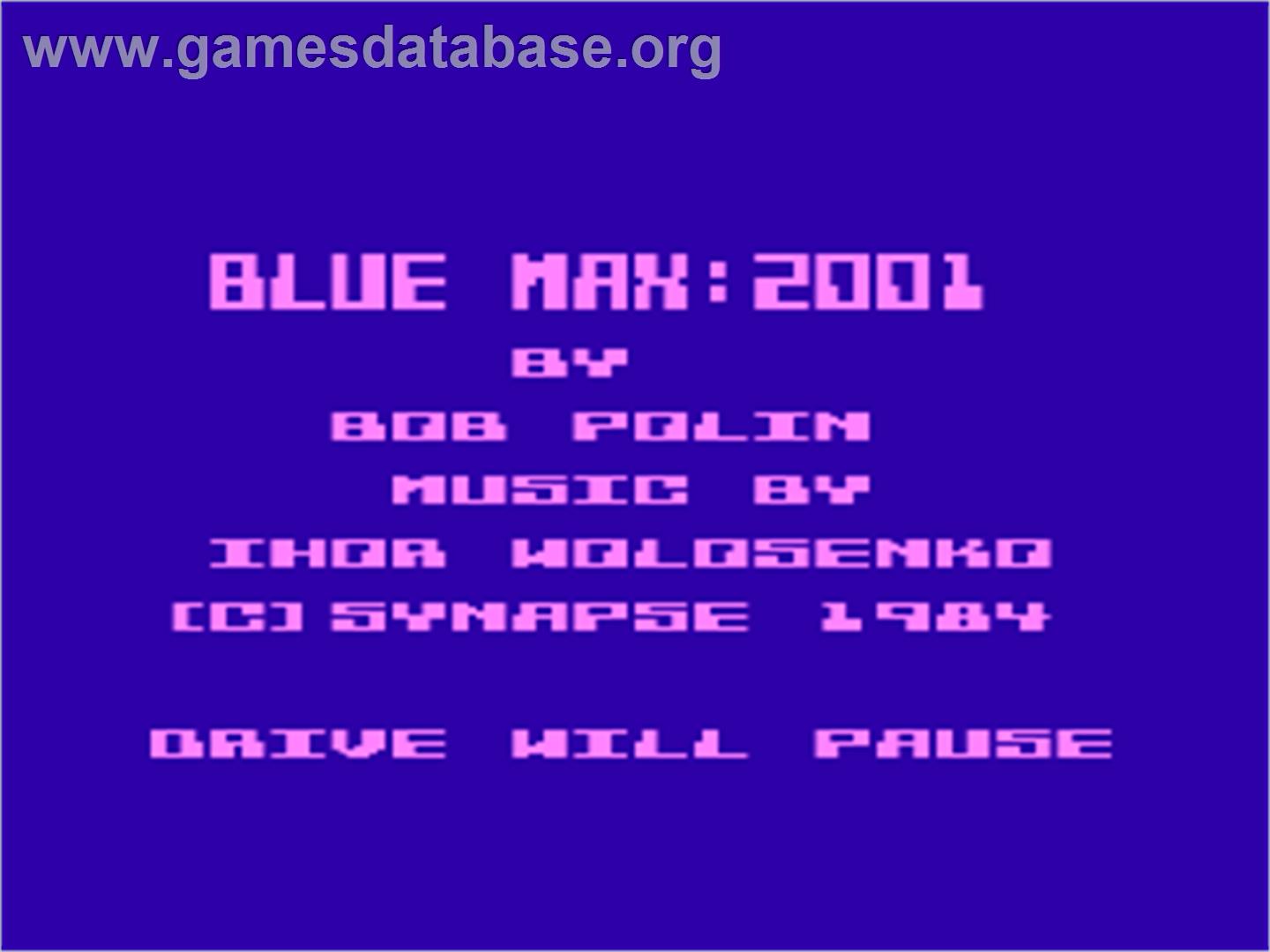 Blue Max 2001 - Atari 8-bit - Artwork - Title Screen