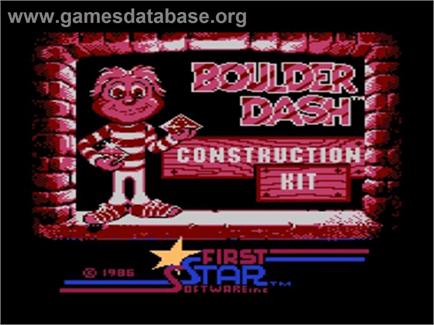 Boulder Dash Construction Kit - Atari 8-bit - Artwork - Title Screen