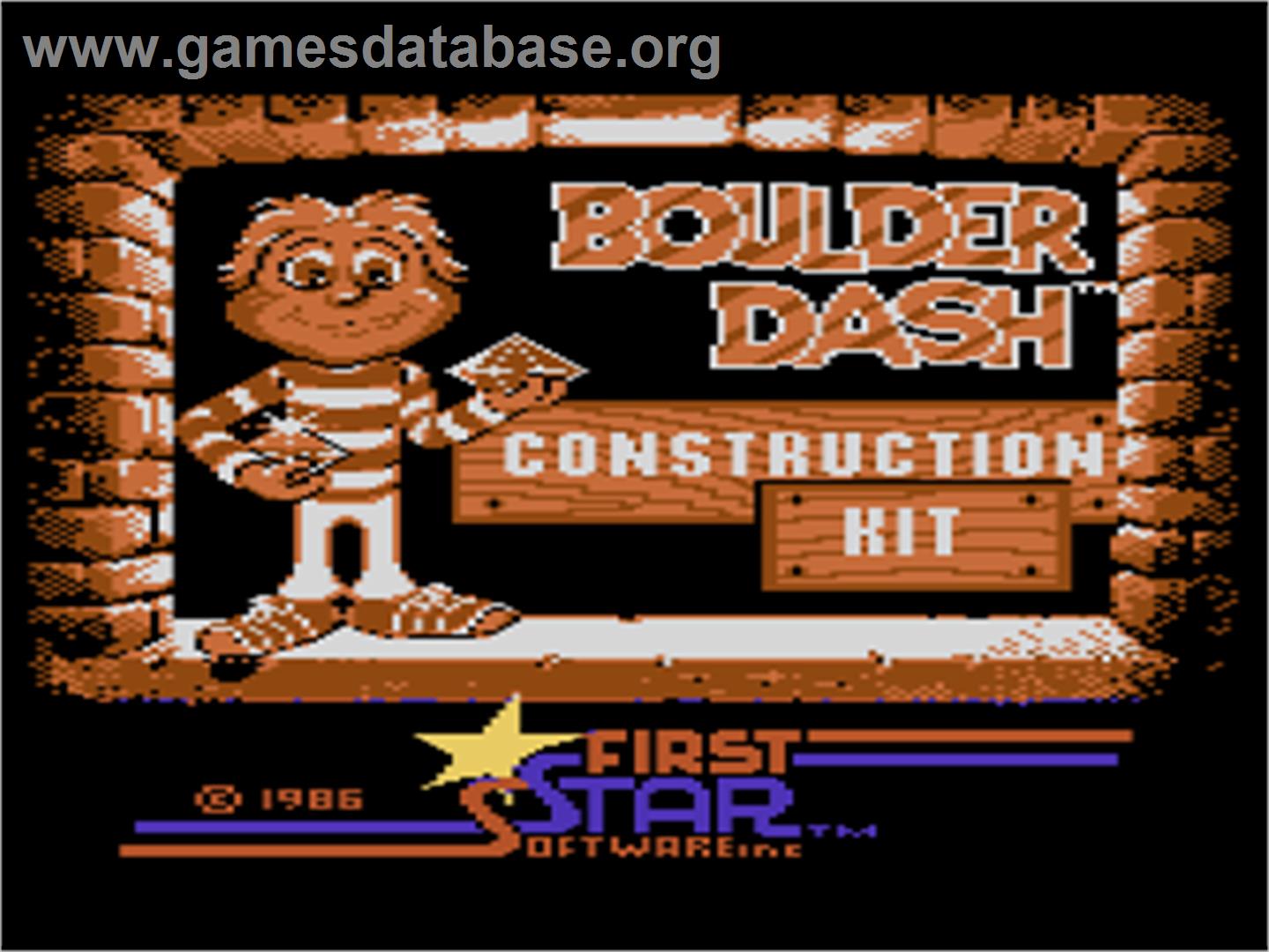 Boulder Dash Construction Kit - Atari 8-bit - Artwork - Title Screen
