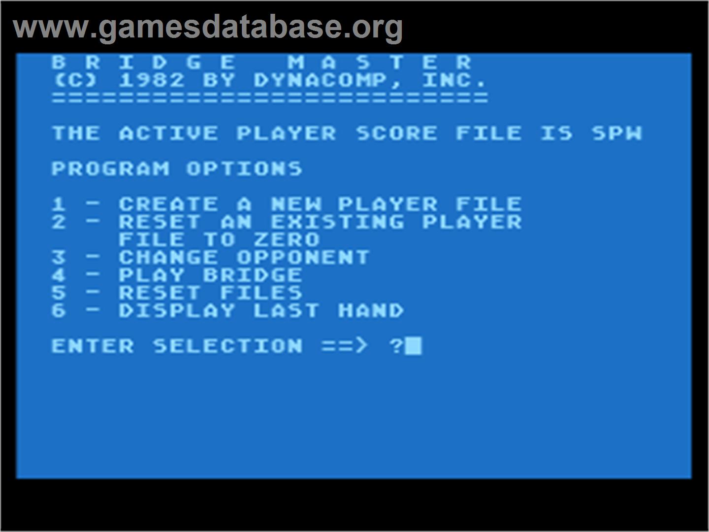 Bridge Master - Atari 8-bit - Artwork - Title Screen