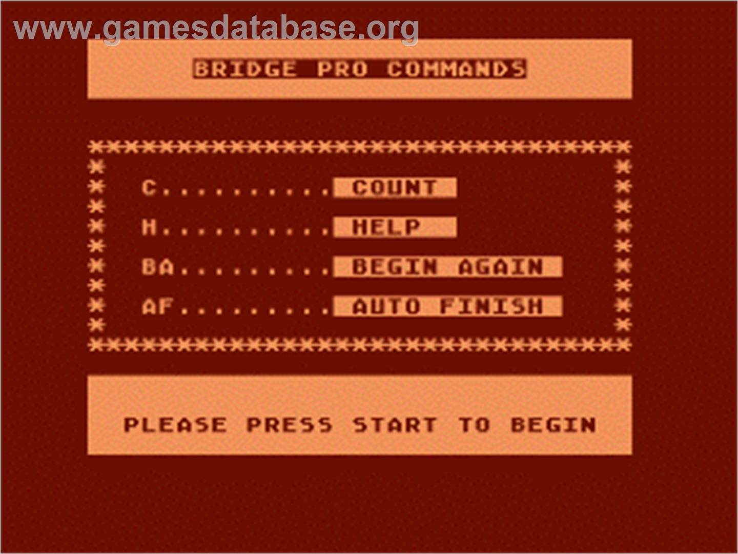 Bridgepro - Atari 8-bit - Artwork - Title Screen