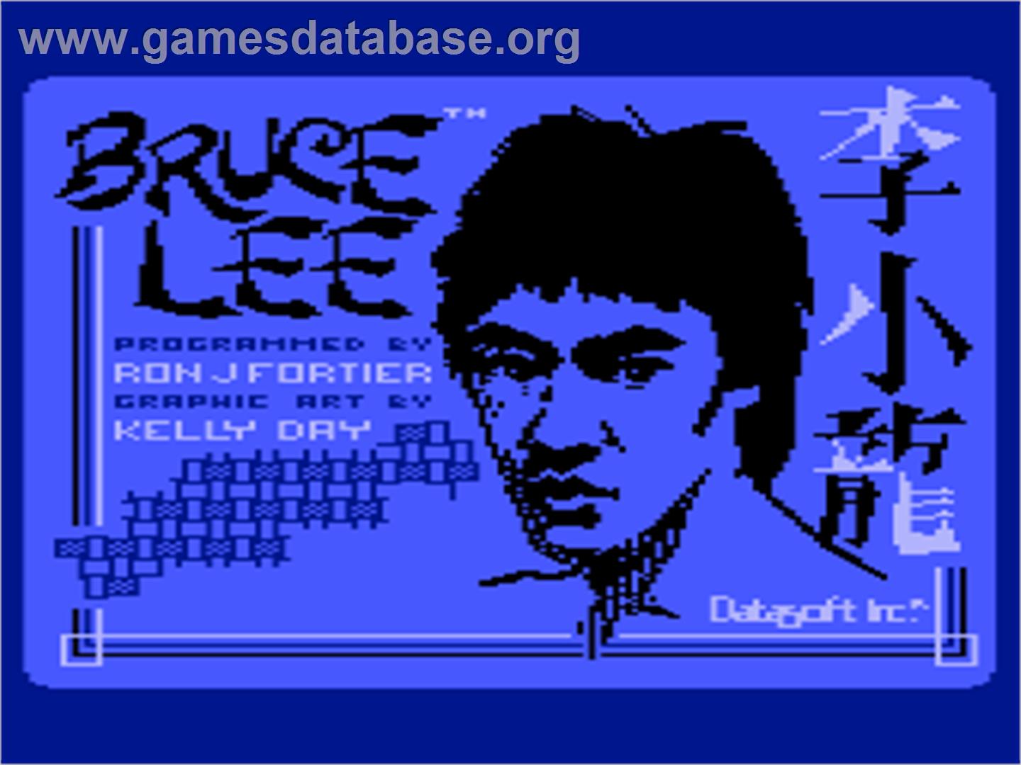 Bruce Lee - Atari 8-bit - Artwork - Title Screen