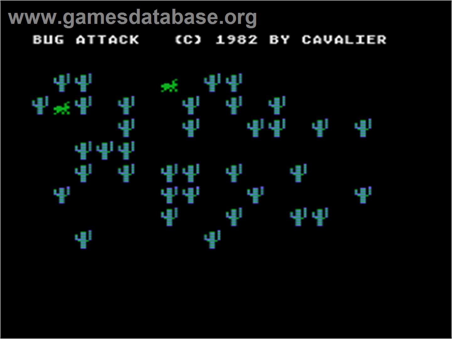 Bug Attack - Atari 8-bit - Artwork - Title Screen