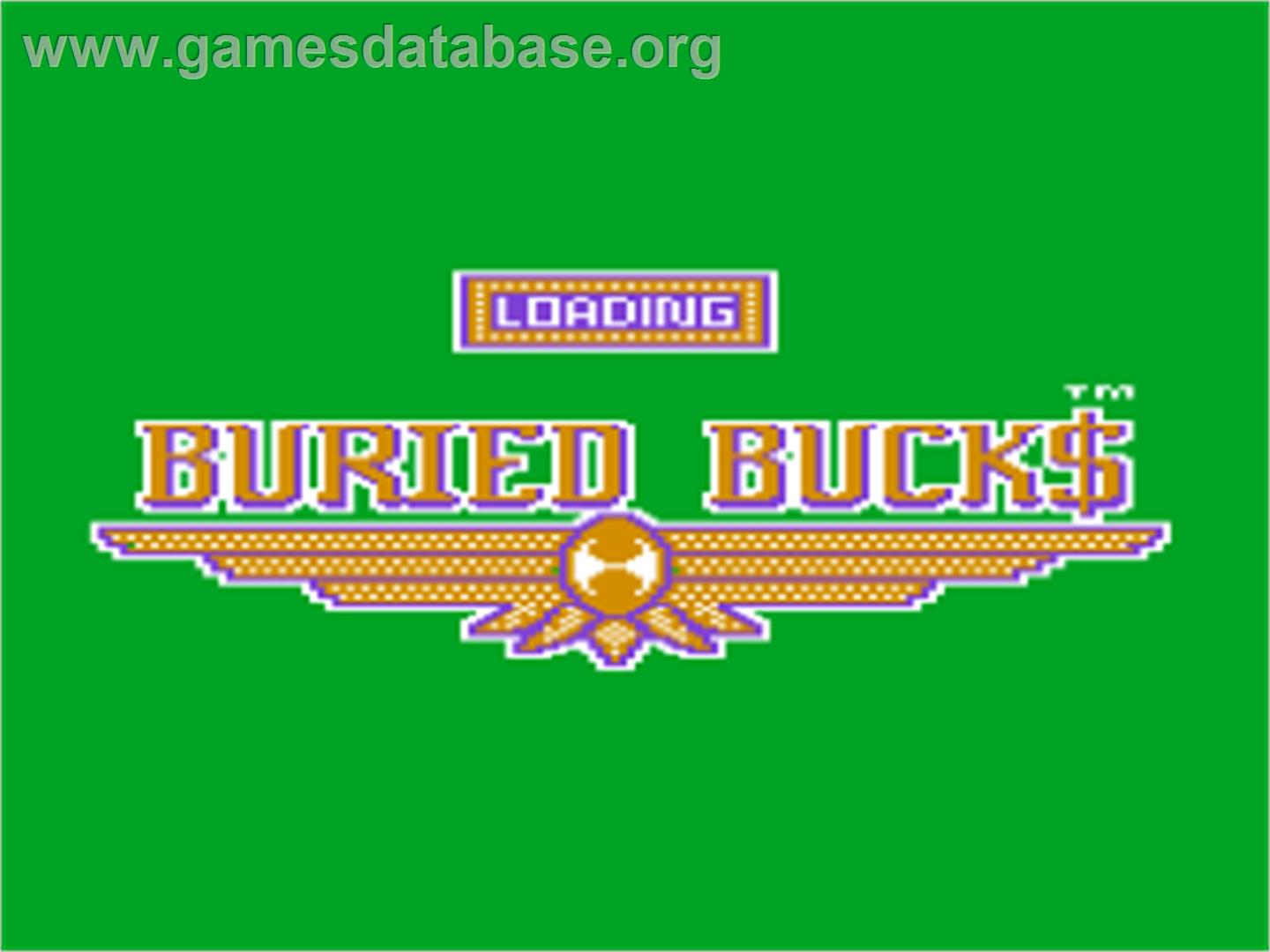 Buried Bucks - Atari 8-bit - Artwork - Title Screen